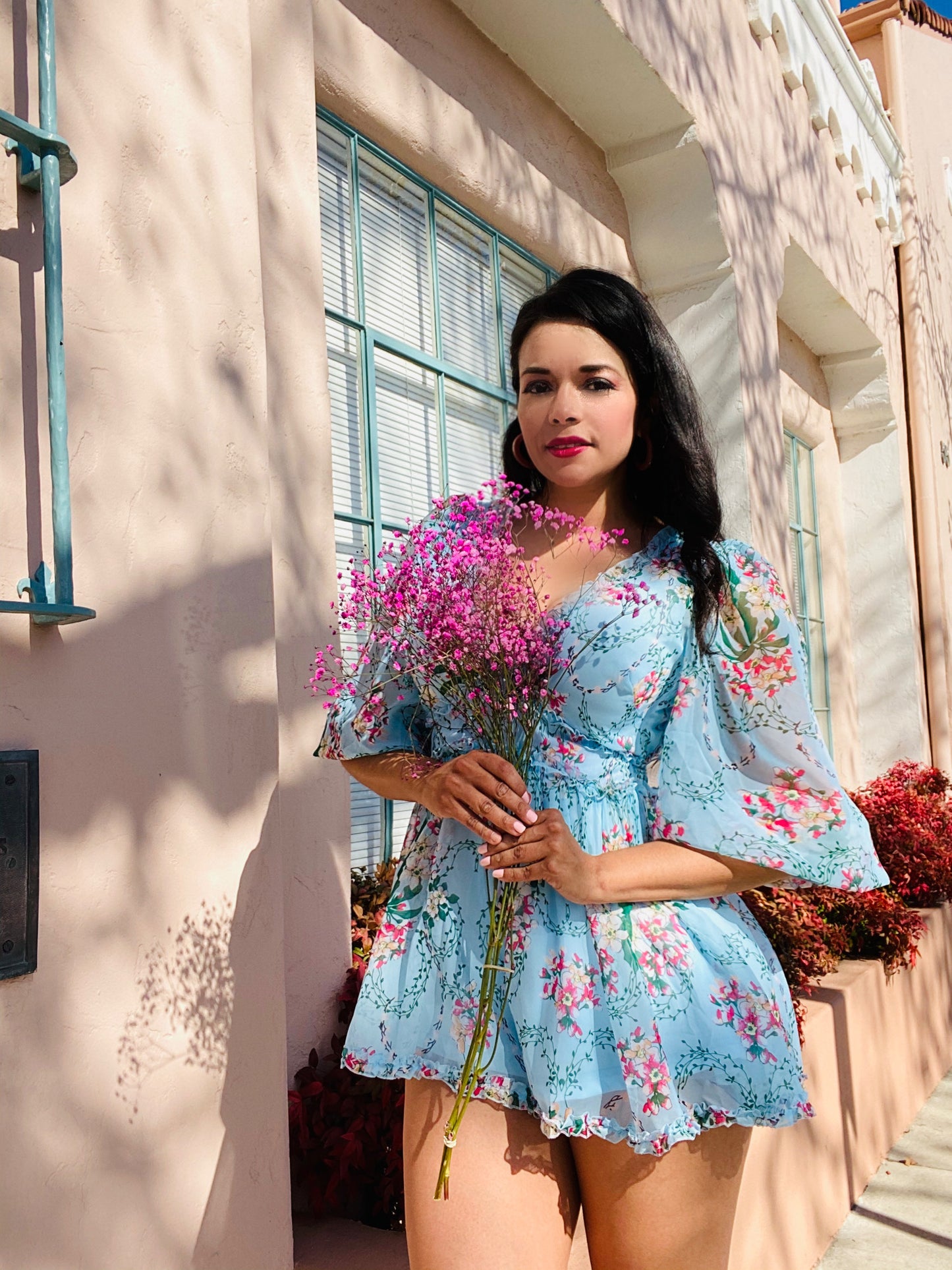 Floral Blue Chulisima Dress